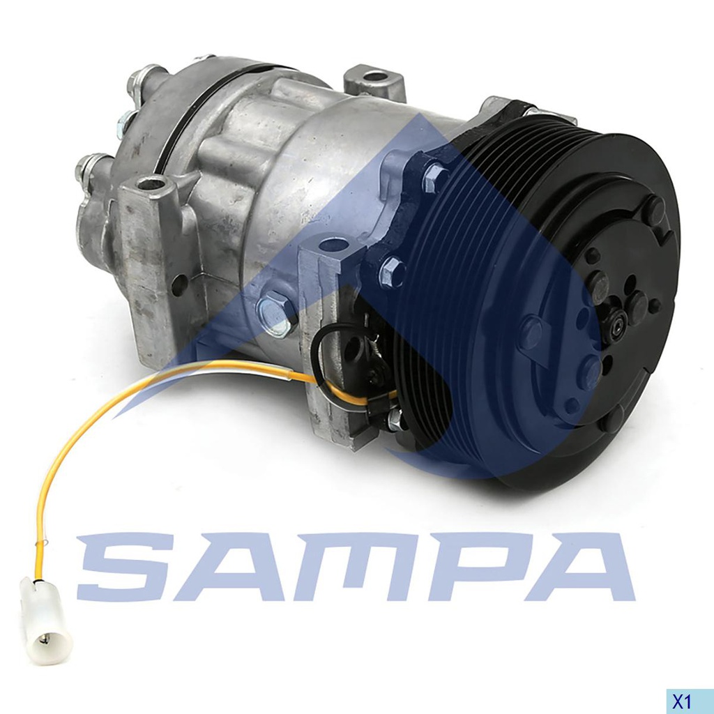 Compressor, air conditioning, oil filled