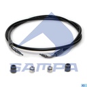 Hose line, cabin tilt